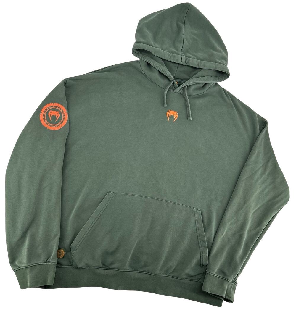 Men's Green/Orange Venum Vortex XL Lite Hoodie Sweatshirt UFC Embroidered sz XL